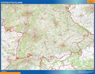 Mapa Alemania meridional